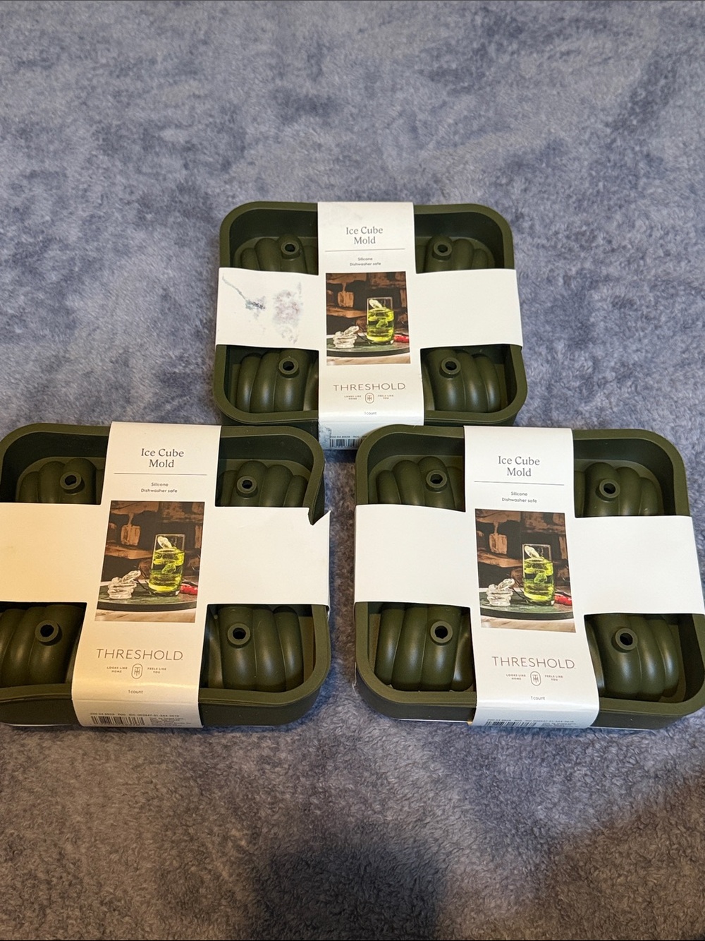 NEW 3 Threshold Snake Silicone Ice Cube Trays